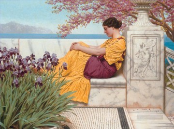 Under the Blossom that Hangs on the Bough Neoclassicist lady John William Godward Oil Paintings